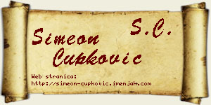 Simeon Čupković vizit kartica
